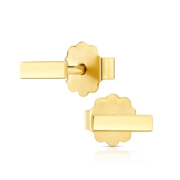 Cercei Aur 8K Rectangulari - Eleganță Simplă - Img 3