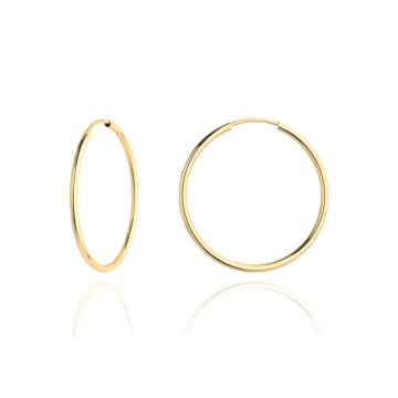 Cercei Creole Aur 14k, 2.5 cm - Img 3