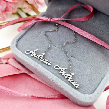 Cercei din Argint 925 personalizabili cu orice nume - Img 2
