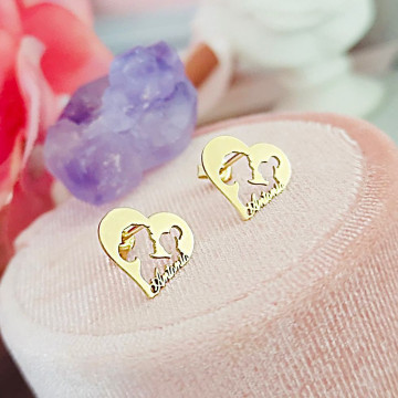 Cercei personalizabili cu orice nume din AUR 14K - Img 3