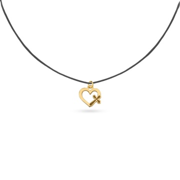 Choker Heart Collection Cruce din AUR 14K