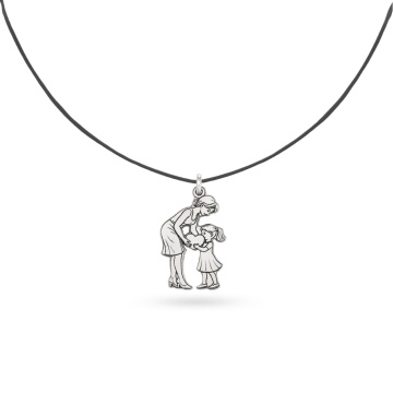 Choker Mommy's Love din Argint 925 și șnur