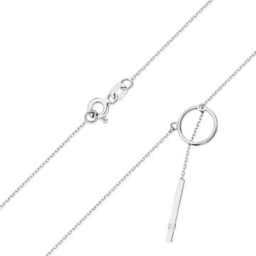 Colier Aur 14K cu Diamant Natural 0.01 ct - Img 4
