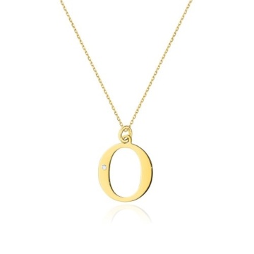 Colier Aur 14K cu Diamant Natural 0.01 ct