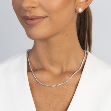 Colier Aur 14K cu Diamante de Laborator 3.38 ct - Img 6