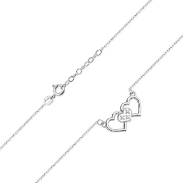 Colier Aur 14K cu Diamante Naturale 0.01 ct - Img 6