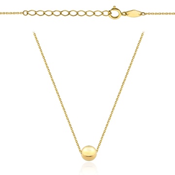 Colier cu Biluta 47 + 3 cm- Aur 14k - Img 2