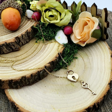 Colier din Aur 14k Key to my heart - Img 2
