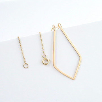 Colier Ring Keeper din aur 14K - Img 4