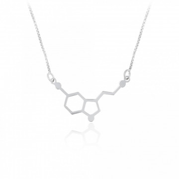 Colier Serotonină din argint 925 - Molecula Fericirii - Img 2