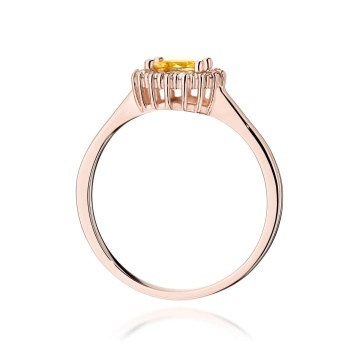 Inel Aur 14K cu Citrin 0.50 ct si Diamante Naturale 0.14 ct - Img 11