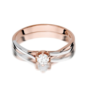 Inel Aur 14K cu Diamant de Laborator 0.20 ct - Img 6