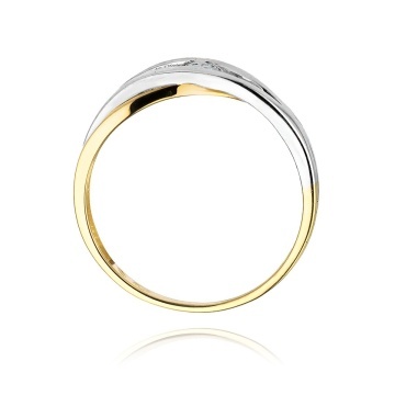 Inel Aur 14K cu Diamant Natural 0.10 ct - Img 3