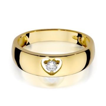 Inel Aur 14K cu Diamant Natural 0.10 ct - Img 2