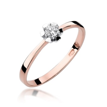 Inel Aur 14K cu Diamant Natural 0.10 ct - Img 8