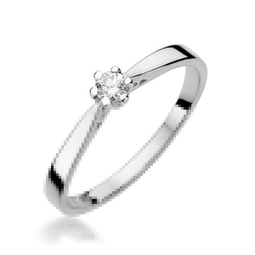 Inel Aur 14K cu Diamant Natural 0.12 ct - Img 5
