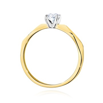 Inel Aur 14K cu Diamant Natural 0.25 ct - Img 3
