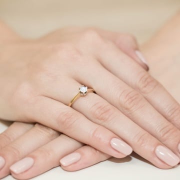 Inel Aur 14K cu Diamant Natural 0.25 ct - Img 4