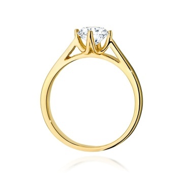 Inel Aur 14K cu Diamant Natural 0.70 ct - Img 3