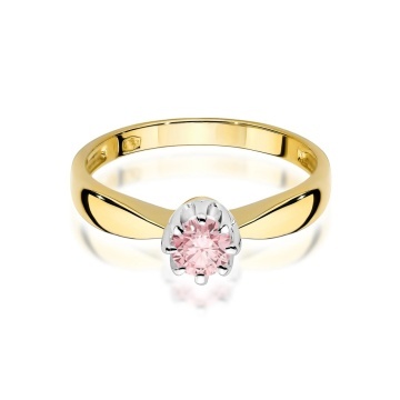 Inel Aur 14K cu Diamant Roz de Laborator 0.30 ct - Img 2