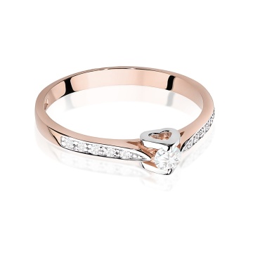 Inel Aur 14K cu Diamante de Laborator 0.15 ct - Img 6