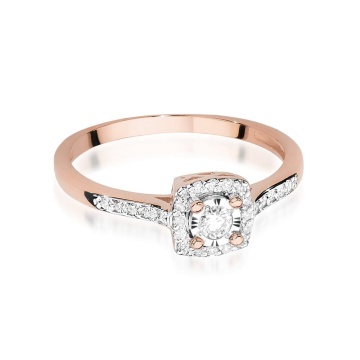 Inel Aur 14K cu Diamante de Laborator 0.21 ct - Img 6
