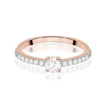 Inel Aur 14K cu Diamante de Laborator 0.39 ct - Img 6