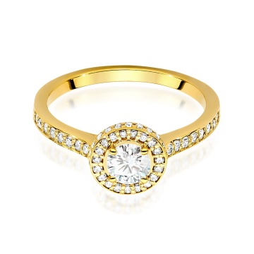 Inel Aur 14K cu Diamante de Laborator 0.87 ct - Img 2