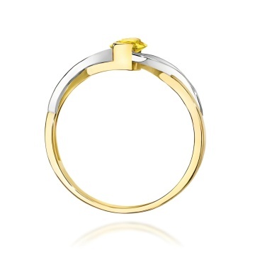 Inel Aur 14K cu Diamante Galbene de Laborator 0.55 ct - Img 3