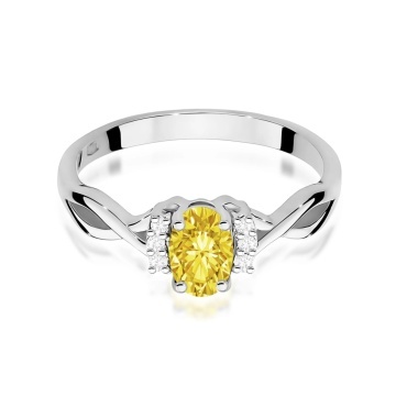 Inel Aur 14K cu Diamante Galbene de Laborator 0.55 ct - Img 10
