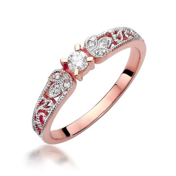 Inel Aur 14K cu Diamante Naturale 0.13 ct - Img 8