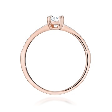 Inel Aur 14K cu Diamante Naturale 0.38 ct - Img 11