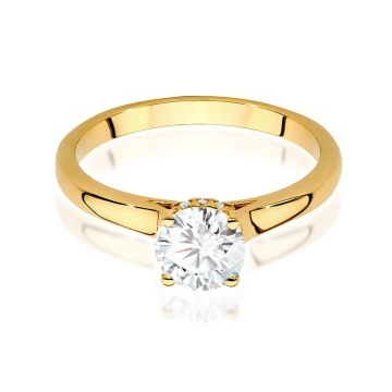 Inel Aur 14K cu Diamante Naturale 0.76 ct - Img 2