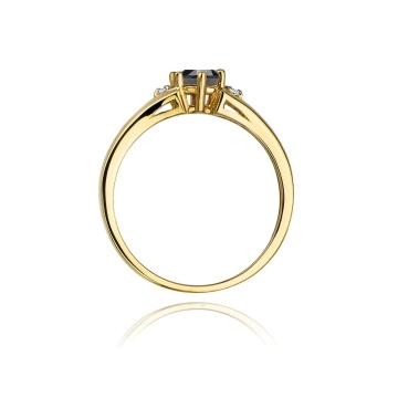 Inel Aur 14K cu Diamante Naturale Albe si Negre 0.53 ct - Img 3