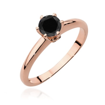 Inel Aur 14K cu Diamante Naturale Albe si Negre 0.54 ct - Img 8
