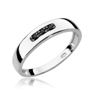 Inel Aur 14K cu Diamante Naturale Negre 0.04 ct - Img 5