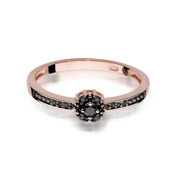 Inel Aur 14K cu Diamante Naturale Negre 0.09 ct - Img 9