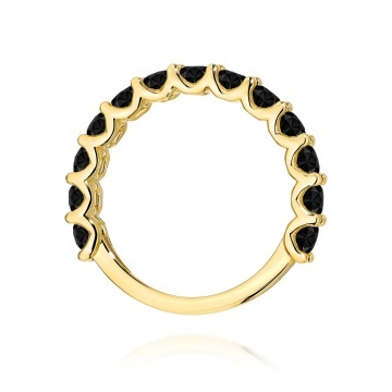 Inel Aur 14K cu Diamante Naturale Negre 1.56 ct - Img 3