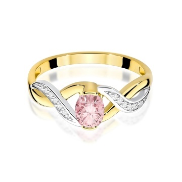 Inel Aur 14K cu Diamante Roz de Laborator 0.55 ct - Img 2
