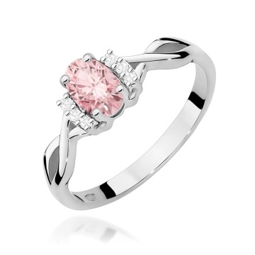Inel Aur 14K cu Diamante Roz de Laborator 0.55 ct - Img 9