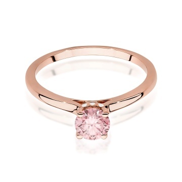 Inel Aur 14K cu Diamante Roz de Laborator 0.56 ct - Img 6