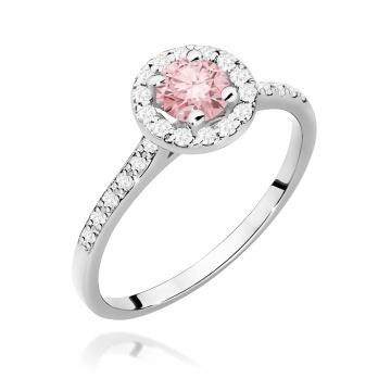 Inel Aur 14K cu Diamante Roz de Laborator 0.74 ct - Img 9