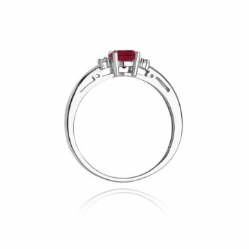 Inel Aur 14K cu Rubin 0.60 ct si Diamante Naturale 0.03 ct - Img 7