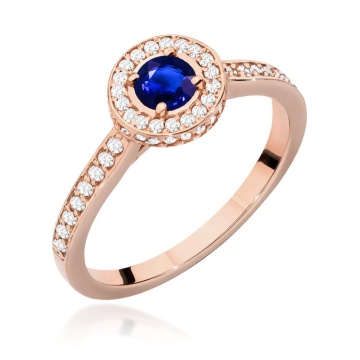 Inel Aur 14K cu Safir 0.30 ct si Diamante Naturale 0.34 ct - Img 9