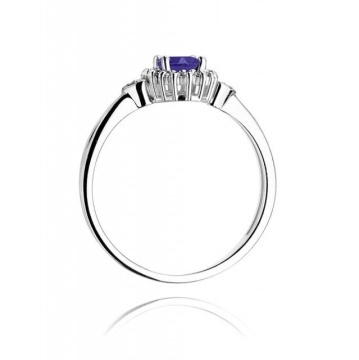 Inel Aur 14K cu Tanzanit 0.40 ct si Diamante Naturale 0.10 ct - Img 6