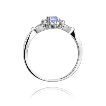 Inel Aur 14K cu Tanzanit 0.40 ct si Diamante Naturale 0.12 ct - Img 11