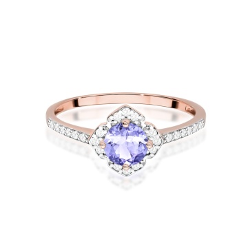 Inel Aur 14K cu Tanzanit 0.50 ct si Diamante Naturale 0.13 ct - Img 10