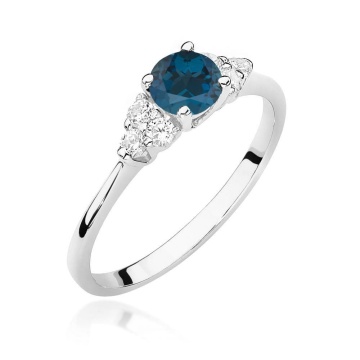 Inel Aur 14K cu Topaz London Blue 0.50 ct si Diamante Naturale 0.18 ct - Img 13