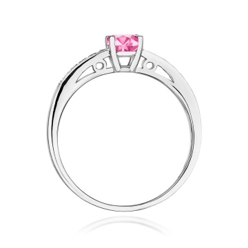 Inel Aur 14K cu Topaz Roz 0.60 ct si Diamante Naturale 0.05 ct - Img 11