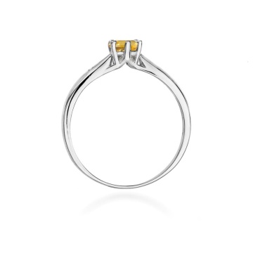 Inel Aur 9K cu Citrin 0.50 ct si Diamante Naturale 0.01 ct - Img 7